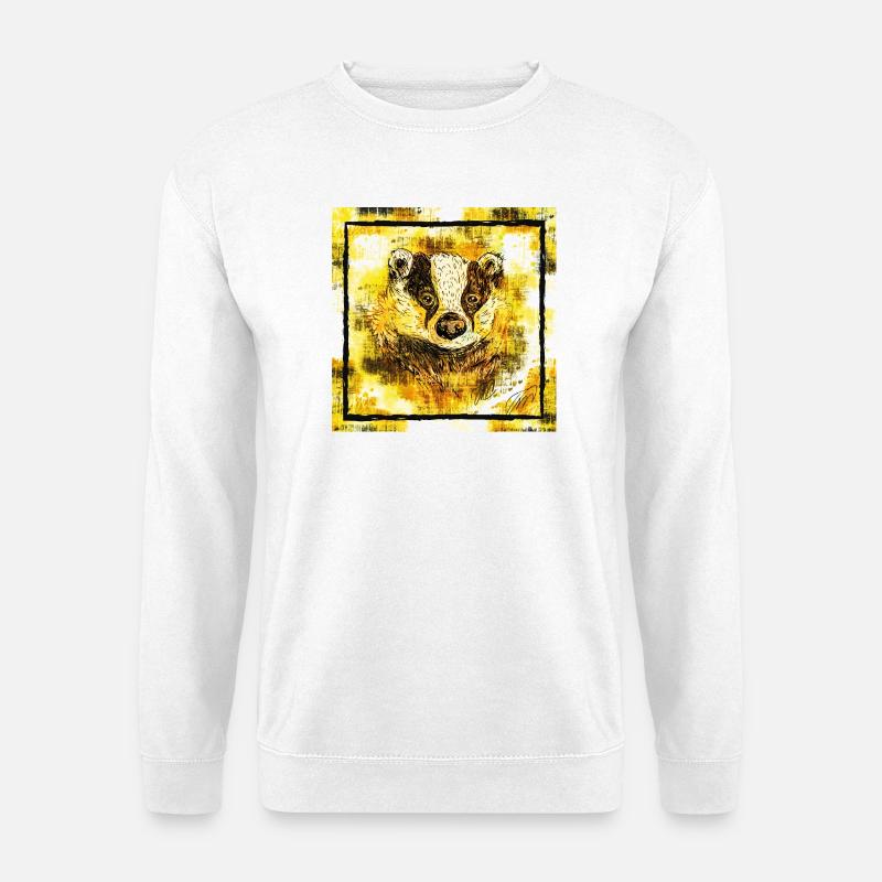 Der Gelbe Dachs, Tier Geschenke - Unisex Pullover - Weiß