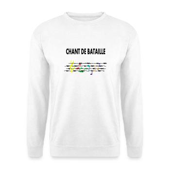 Chant de bataille - Sweat-shirt Unisexe - blanc - Devant