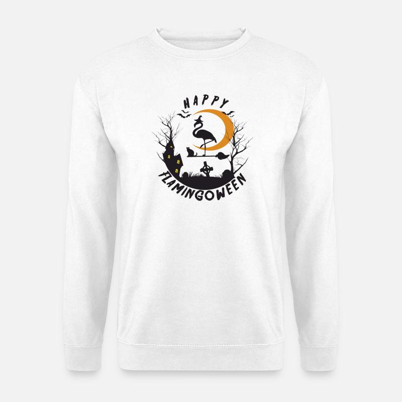 Happy Flamingoween - Unisex Pullover - Weiß