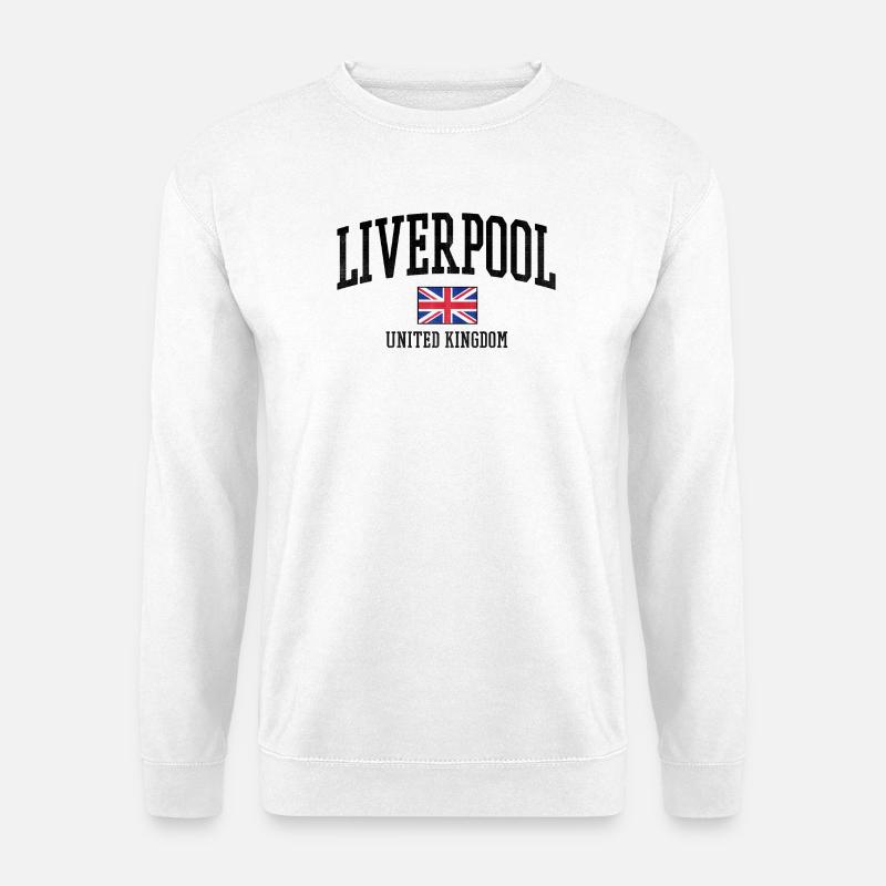 Style du drapeau de Liverpool UK - Sweat-shirt Unisexe - blanc