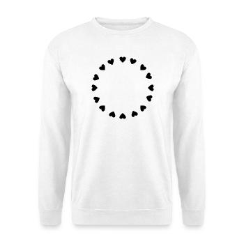 Cercle des cœurs - Sweat-shirt Unisexe - blanc - Devant