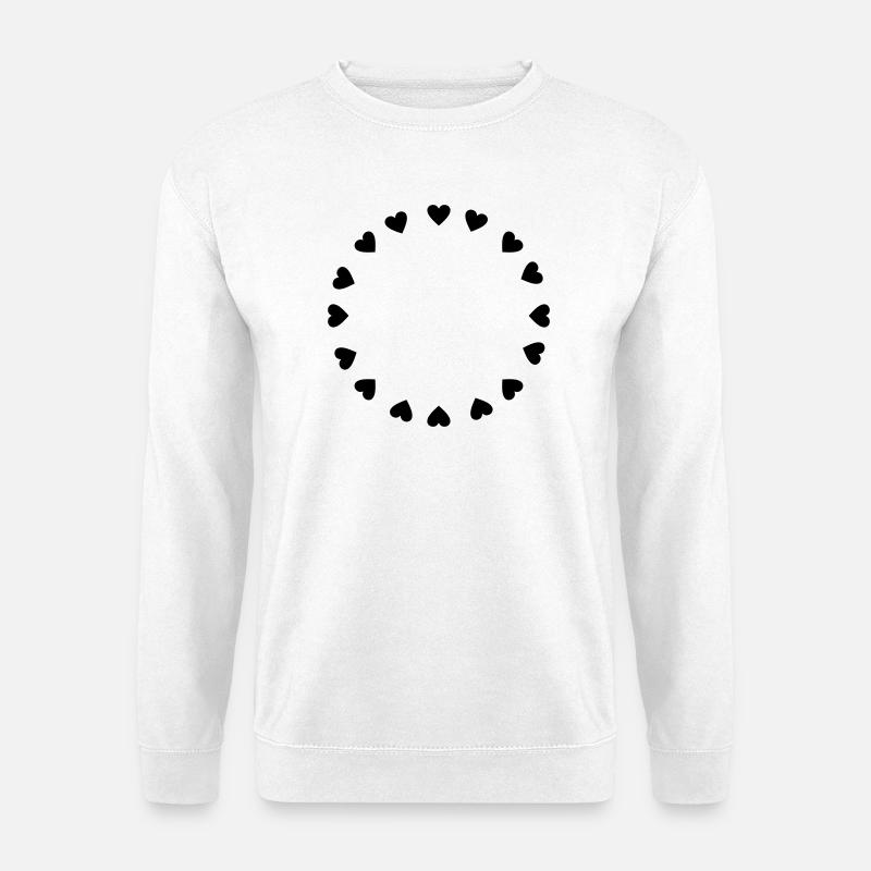 Hearts circle - Unisex Sweatshirt - white