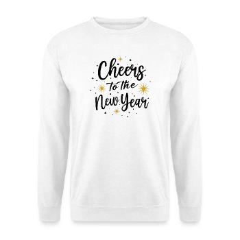 Éclat d’étoile dorée Nuit noire - Sweat-shirt Unisexe - blanc - Devant