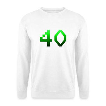 geburtstagsgeschenk, 40 Pixelgrafik - Unisex Pullover - Weiß - Vorne