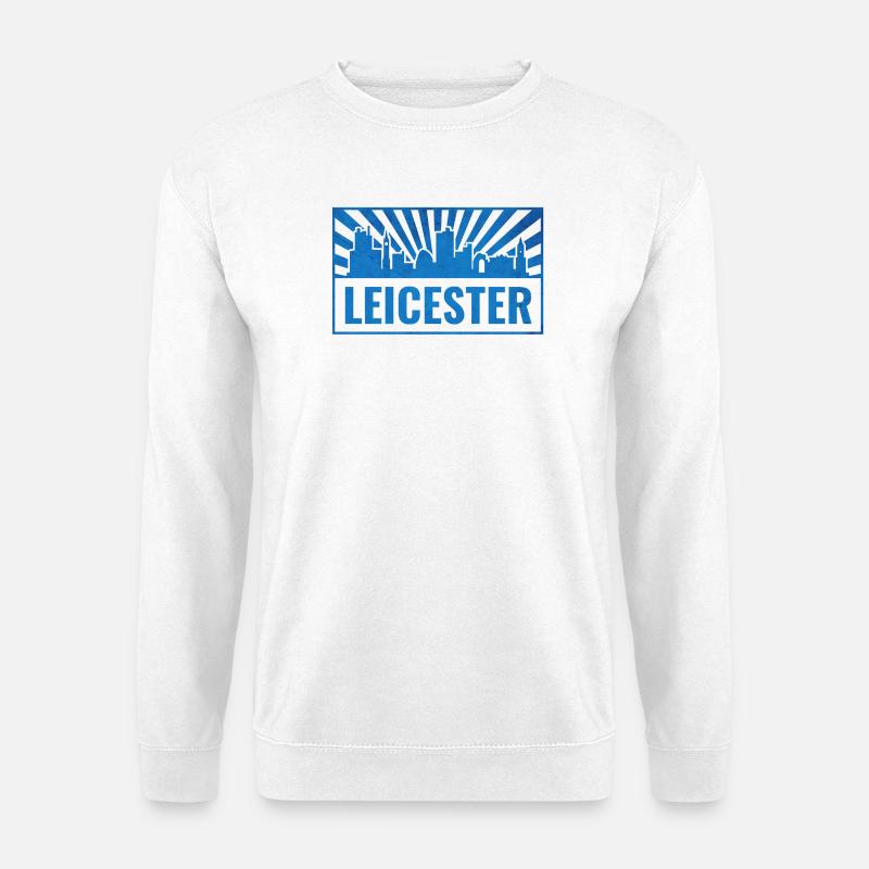 Leicester Skyline Blue Rays - Unisex Sweatshirt - white