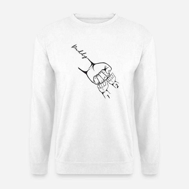 Custom Dad 2 Child Personalized - Unisex Sweatshirt - white