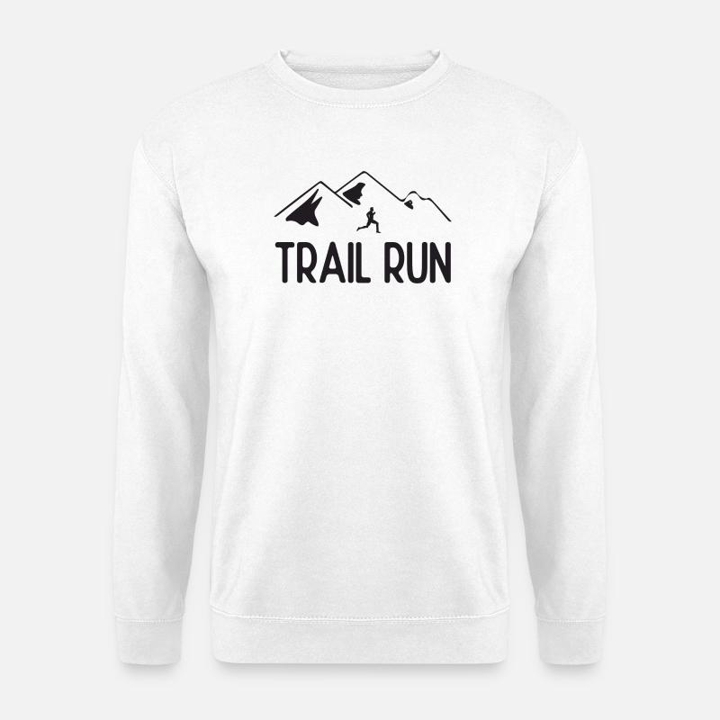 Course de sentier - Sweat-shirt Unisexe - blanc
