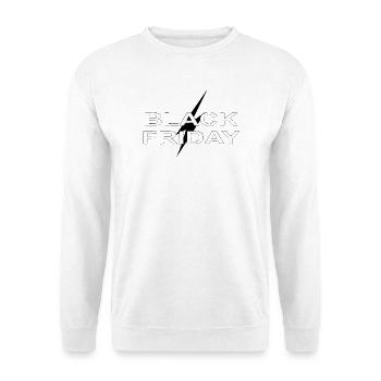 Black Friday Typographic Contrast - Unisex Sweatshirt - white - Front