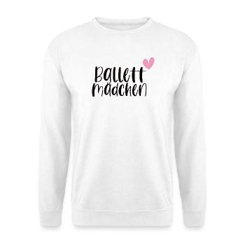 Ballett Mädchen Ballerina Balletttänzerin Geschenk - Unisex Pullover - Weiß - Vorne
