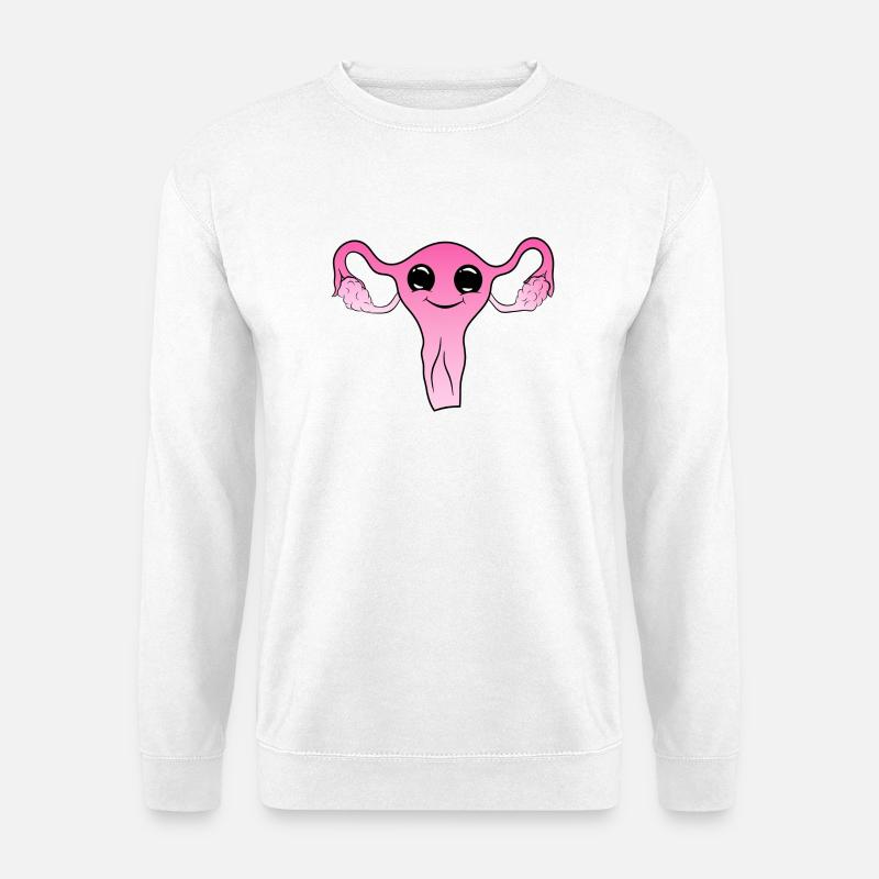 Utérus mignon mignon - Sweat-shirt Unisexe - blanc