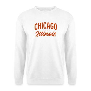 Chicago Illinois Vintage Script - Unisex Pullover - Weiß - Vorne