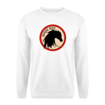 riding horse hobby sport horse love crest mane b - Unisex Sweatshirt - white - Front