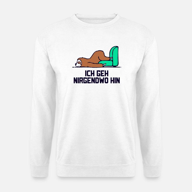 Säugetier Tier faultier Statement Langschläfer - Unisex Pullover - Weiß