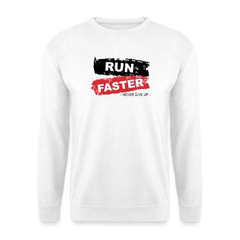 Run Faster Red Brush Style - Unisex Sweatshirt - white - Front