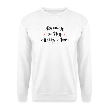 Running is My Happy Hour - Unisex Sweatshirt - white - Front