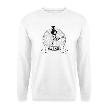 RUNNING emblem JOGGER - Unisex Sweatshirt - white - Front