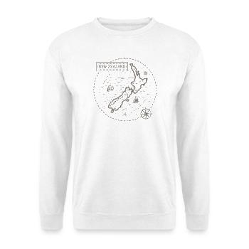 Vintage Map of New Zealand - Unisex Sweatshirt - white - Front