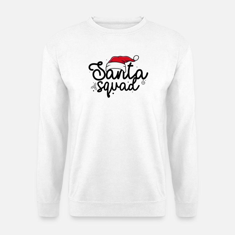 Festliche Weihnachtsmannmütze Silhouette - Unisex Pullover - Weiß