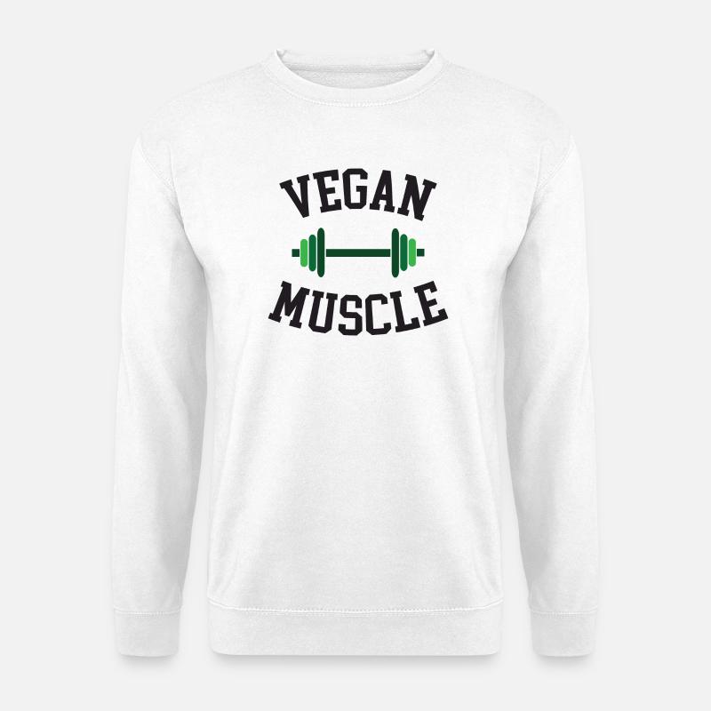Vegane Muskeln - Unisex Pullover - Weiß