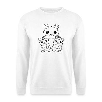 Famille Hamster 2 enfants - Sweat-shirt Unisexe - blanc - Devant