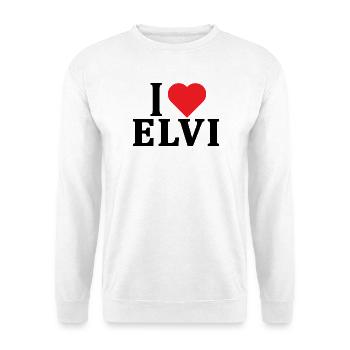 t-shirt J’aime Elvi idée cadeau t-shirt - Sweat-shirt Unisexe - blanc - Devant