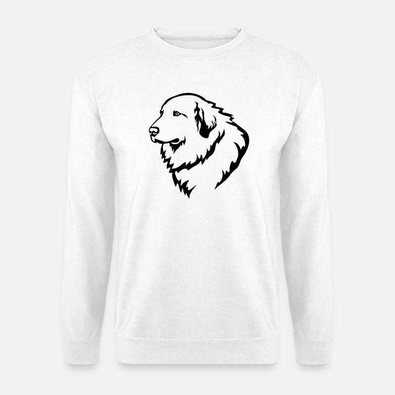 Pyrenäenberghund Kopf - Unisex Pullover - Weiß