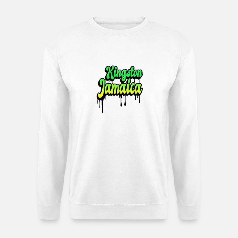 Kingston Jamaika Design - Unisex Pullover - Weiß