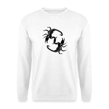 Black Scorpio - Letter S - Unisex Sweatshirt - white - Front