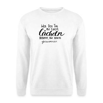 Lächeln - gewinnt! - Unisex Pullover - Weiß - Vorne