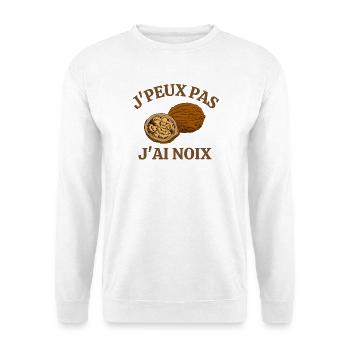 noix, ramasser des noix, saison des noix - Sweat-shirt Unisexe - blanc - Devant