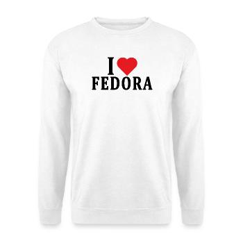 t-shirt J’adore le t-shirt cadeau Fedora - Sweat-shirt Unisexe - blanc - Devant