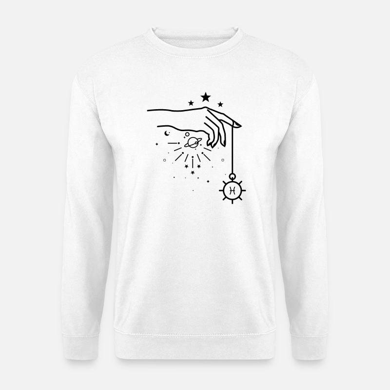 Fische Tierkreis-Astrologie - Unisex Pullover - Weiß