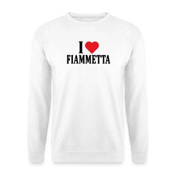 t-shirt I love Fiammetta t-shirt gift idea - Unisex Sweatshirt - white - Front