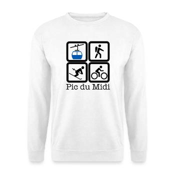 Pic du Midi - Sweat-shirt Unisexe - blanc - Devant