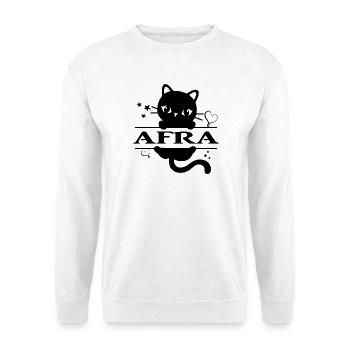 t-shirt Afra t-shirt idée cadeau nom féminin - Sweat-shirt Unisexe - blanc - Devant