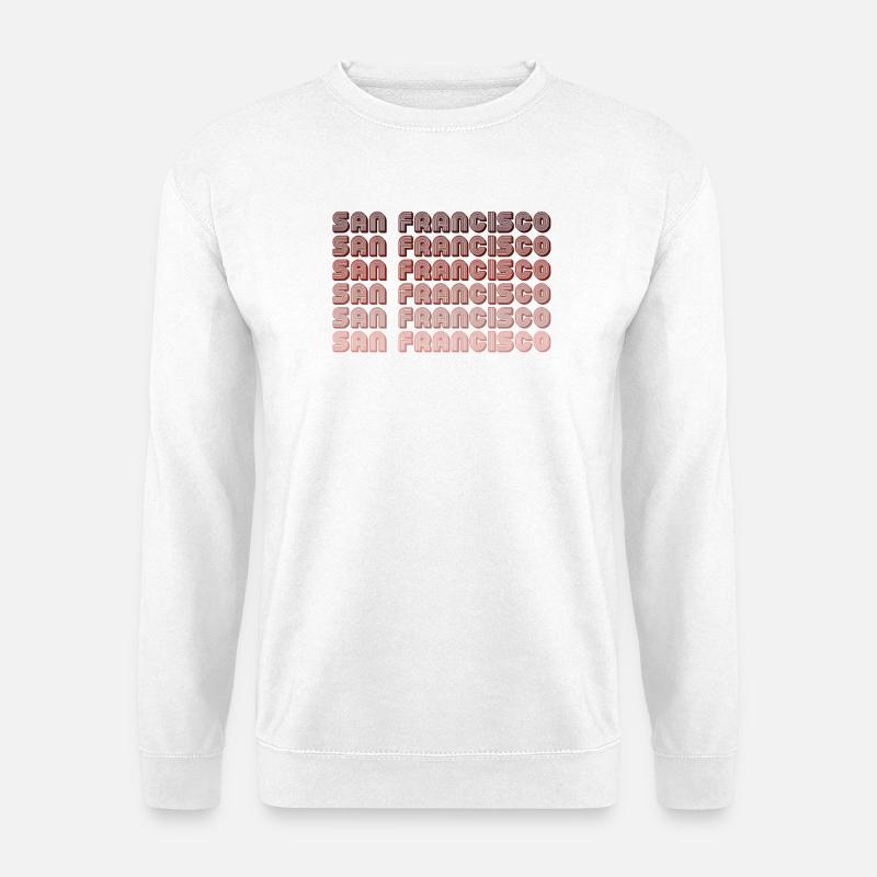 San Francisco Grid Gradient Pattern - Unisex Sweatshirt - white