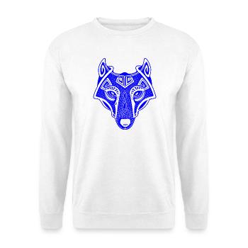 Viking Wolf blau transparent - Unisex Pullover - Weiß - Vorne