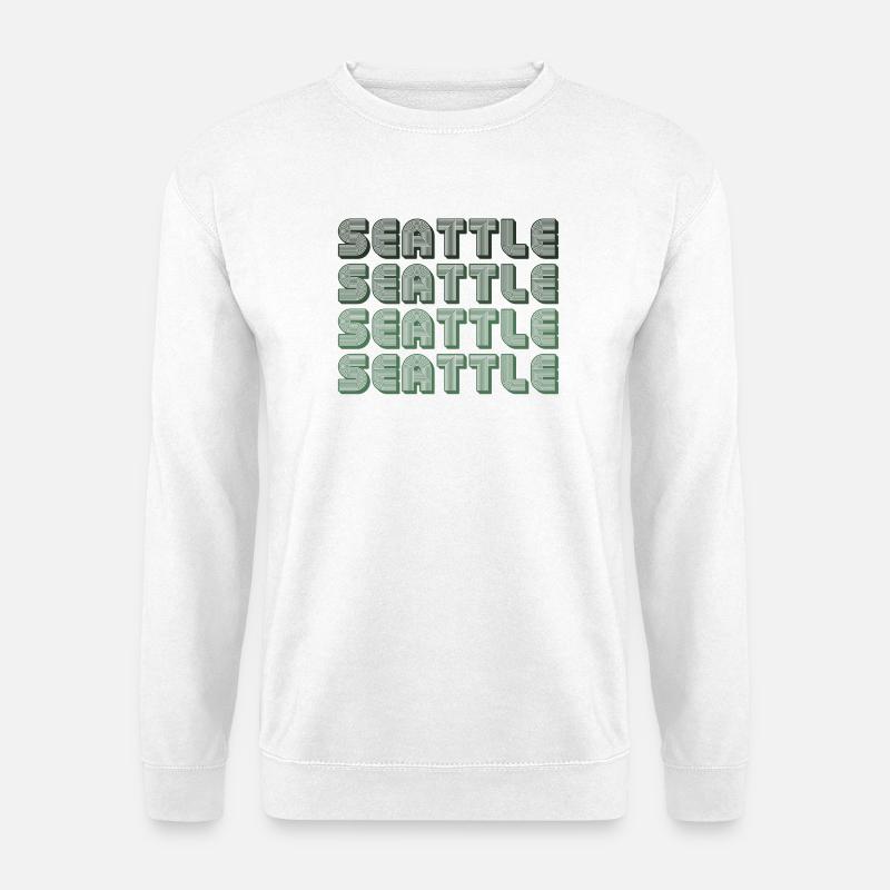 Seattle Blockgrid Pattern - Unisex Sweatshirt - white