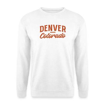 Denver Colorado Retro Script Logo - Unisex Pullover - Weiß - Vorne