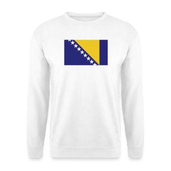 Bosnien H National Flagge - Unisex Pullover - Weiß - Vorne