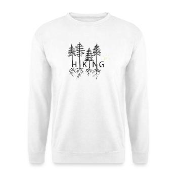 Hiking - hiking, forest, trees - nature lovers! - Unisex Sweatshirt - white - Front