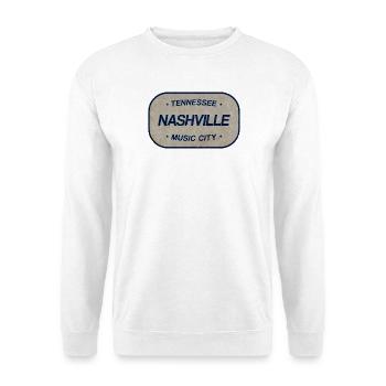 Tennessee Nashville Musik City Schild - Unisex Pullover - Weiß - Vorne