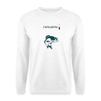 J'ai la pêche - Sweat-shirt Unisexe - blanc - Devant
