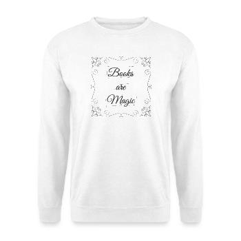 Les livres sont magiques - Sweat-shirt Unisexe - blanc - Devant