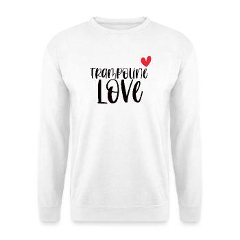 Trampolin Liebe Springen Sport Geschenk - Unisex Pullover - Weiß - Vorne