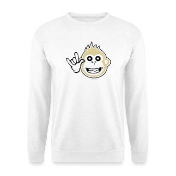 Rock on monkey - Unisex Sweatshirt - white - Front