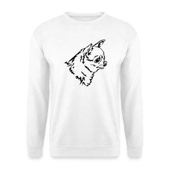 Tête de Chihuahua - Sweat-shirt Unisexe - blanc - Devant