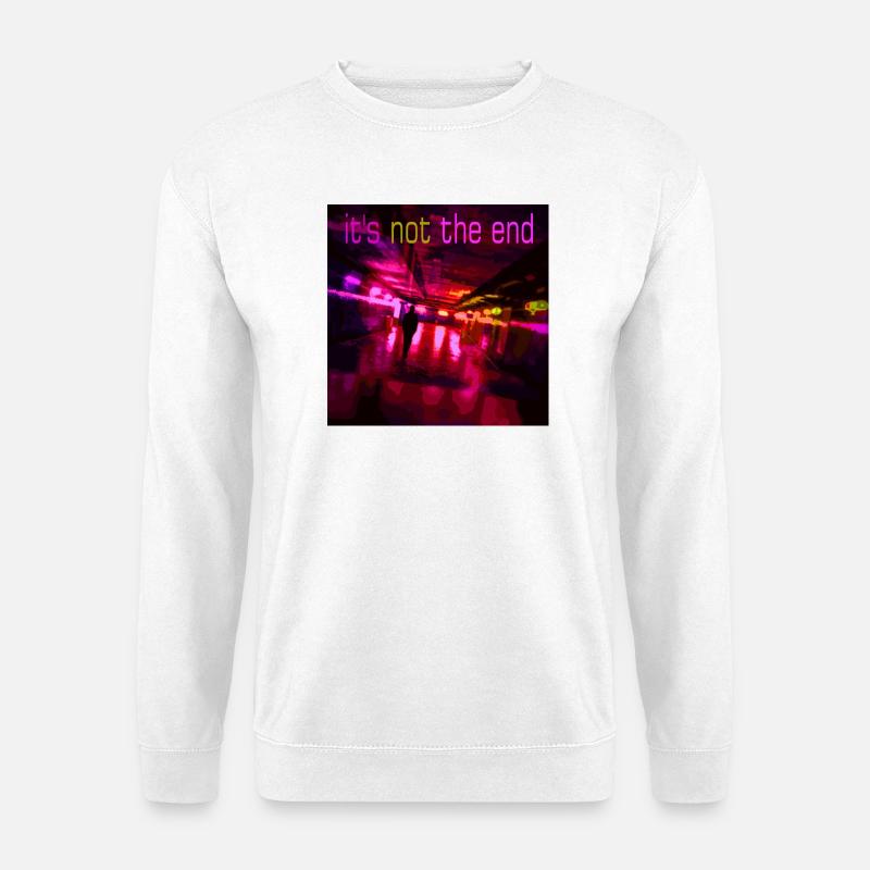 Neonpfad der Nacht - Unisex Pullover - Weiß