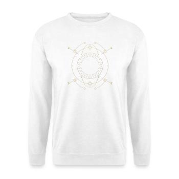 Conception de l’orbite du cercle d’étoile dorée - Sweat-shirt Unisexe - blanc - Devant
