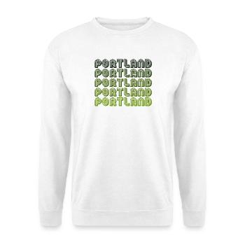 Portland Retro Gradient Pattern - Unisex Sweatshirt - white - Front